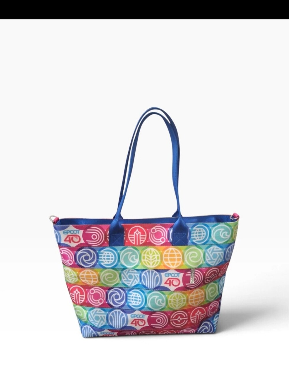 Harveys Disney Epcot 40th Anniversary Seatbelt Streamline Tote Bag Multicolor